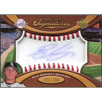 2007 Upper Deck Sweet Spot Signatures Red Stitch Blue Ink #RS Ryan Sweeney /299