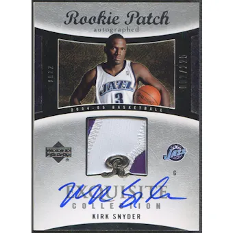 2004/05 Exquisite Collection #66 Kirk Snyder Rookie Patch Auto #092/225