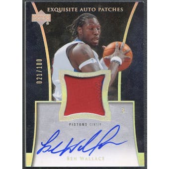 2004/05 Exquisite Collection #BW Ben Wallace Patch Auto #021/100