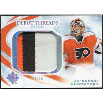 2010/11 Upper Deck Ultimate Collection Debut Threads Patches #DTSB Sergei Bobrovsky /35