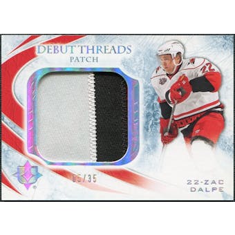2010/11 Upper Deck Ultimate Collection Debut Threads Patches #DTZD Zac Dalpe /35