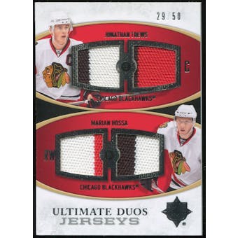 2010/11 Upper Deck Ultimate Collection Ultimate Jerseys Duos #UDJHT Marian Hossa Jonathan Toews 29/50