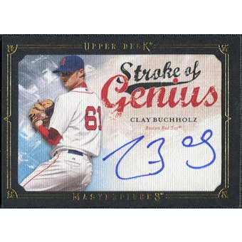 2008 Upper Deck UD Masterpieces Stroke of Genius Signatures #BC Clay Buchholz Autograph