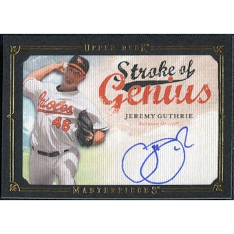 2008 Upper Deck UD Masterpieces Stroke of Genius Signatures #JG Jeremy Guthrie Autograph