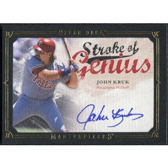 2008 Upper Deck UD Masterpieces Stroke of Genius Signatures #JK John Kruk Autograph