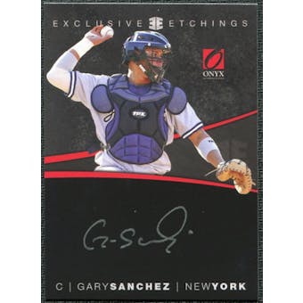 2012 Onyx Exclusive Etchings #EE4 Gary Sanchez Autograph