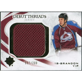 2010/11 Upper Deck Ultimate Collection Debut Threads #DTBY Brandon Yip /200