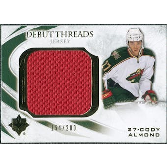 2010/11 Upper Deck Ultimate Collection Debut Threads #DTCA Cody Almond /200