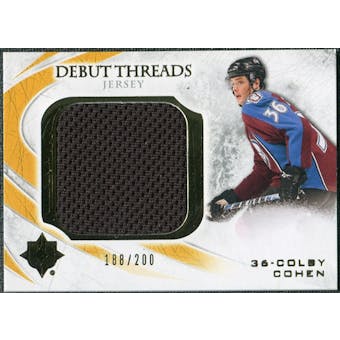 2010/11 Upper Deck Ultimate Collection Debut Threads #DTCC Colby Cohen /200
