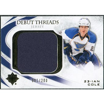 2010/11 Upper Deck Ultimate Collection Debut Threads #DTIC Ian Cole /200