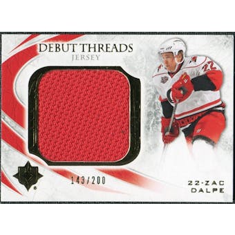 2010/11 Upper Deck Ultimate Collection Debut Threads #DTZD Zac Dalpe /200