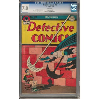 Detective Comics #93 CGC 7.0 (W) *1291218012*