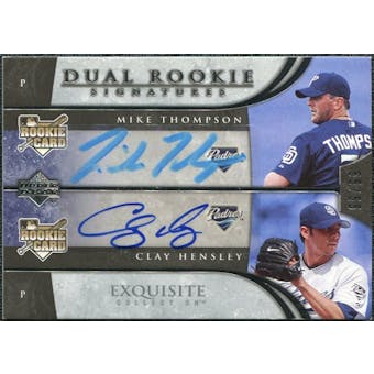 2006 Upper Deck Exquisite Collection #58 Clay Hensley Mike Thompson RC Autograph /55