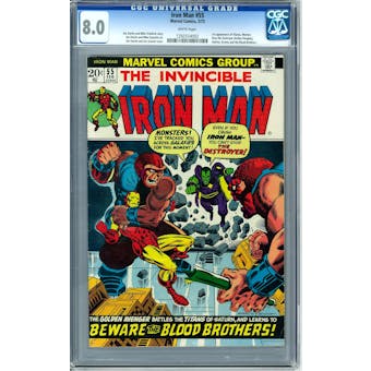 Iron Man #55 CGC 8.0 (W) *1292554002*