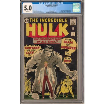 Incredible Hulk #1 CGC 5.0 (W) *1293565001*
