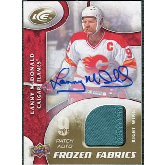 2009/10 Upper Deck Ice Frozen Fabrics Patches Autographs #FRLM Lanny McDonald Autograph /5