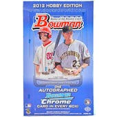 2012 Bowman Baseball Hobby Box