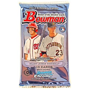 2012 Bowman Baseball Hobby Pack