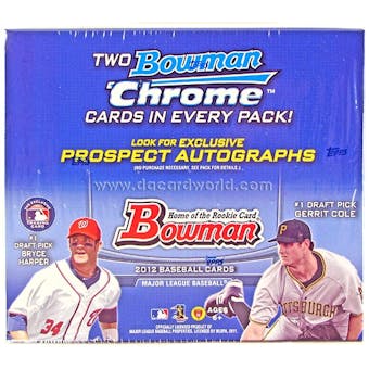 2012 Bowman Baseball Retail 24-Pack Box