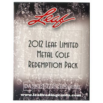 2012 Leaf Limited Metal Golf Redemption Pack