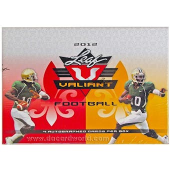 2012 Leaf Valiant Football Hobby Box (Reed Buy)