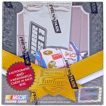 2012 Press Pass Fanfare Racing Hobby Box