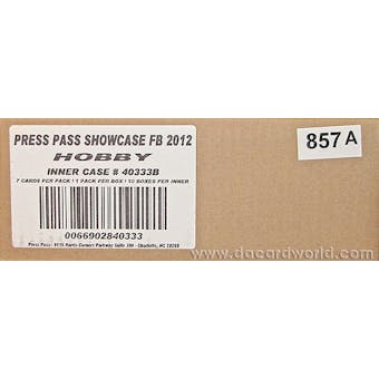 2012 Press Pass Showcase Football Hobby 10-Box Case