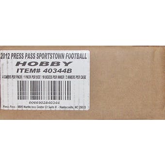 2012 Press Pass Sports Town Football Hobby 20-Box Case
