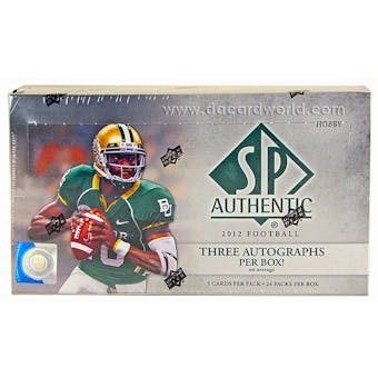 2012 Upper Deck SP Authentic Football Hobby Box