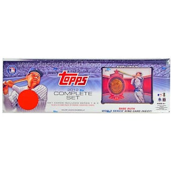 2012 Topps Factory Set Baseball Retail (Box) (Ruth Commemorative Ring Card)