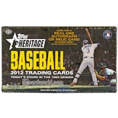 2012 Topps Heritage Baseball Hobby Box