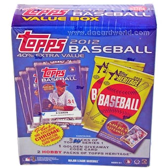 2012 Topps Baseball Mega Box (5 Packs Topps Series One/2 Packs Heritage)