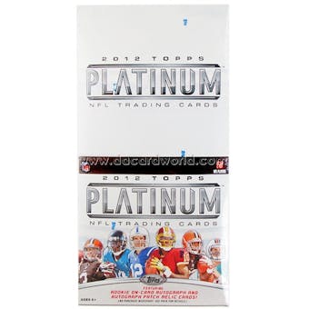 2012 Topps Platinum Football Rack Box (18 Packs)