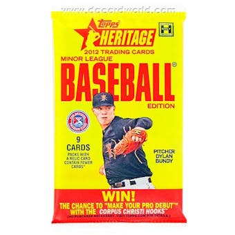 2012 Topps Heritage Minor League Baseball Hobby Pack