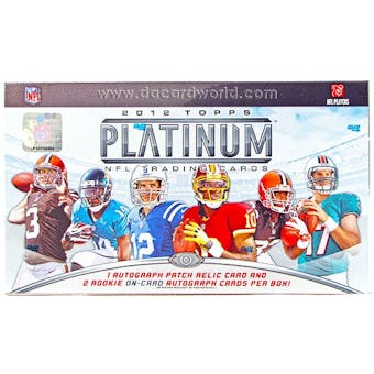 2012 Topps Platinum Football Hobby Box