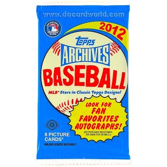 2012 Topps Archives Baseball Hobby Pack