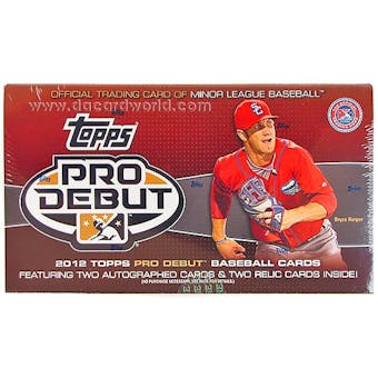 2012 Topps Pro Debut Baseball Hobby Box