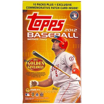 2012 Topps Series 2 Baseball 10-Pack Box (1 Patch Card Per Box!)