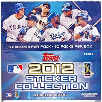 2012 Topps Baseball Hobby Sticker Box