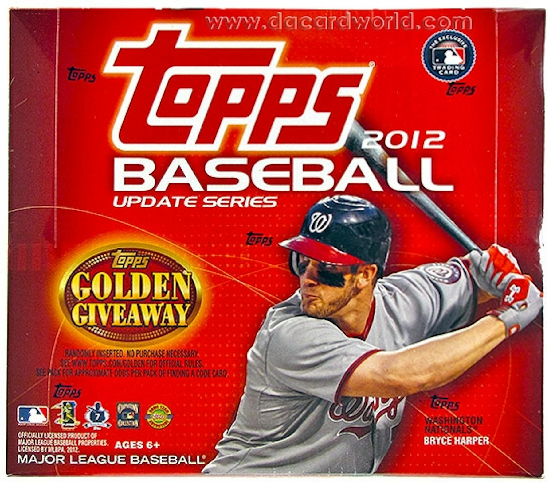 2012 Topps Update Series Baseball Jumbo Box