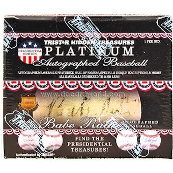 2012 TriStar Platinum Baseball Presidential Edition Hobby Box