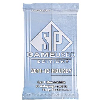 2011/12 Upper Deck SP Game Used Hockey Hobby Pack