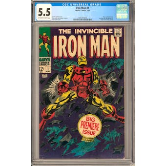Iron Man #1 CGC 5.5 (OW-W) *1301315010*