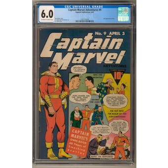 Captain Marvel Adventures #9 CGC 6.0 (OW-W) *1301316004*