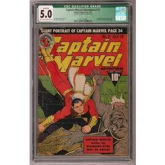 Captain Marvel Adventures #13 CGC 5.0 (Qualified) (LT-OW) *1301316006