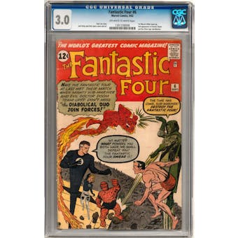 Fantastic Four #6 CGC 3.0 (OW-W) *1301338008*