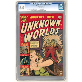 Journey Into Unknown Worlds #14 CGC 6.0 (OW) *1301352004*