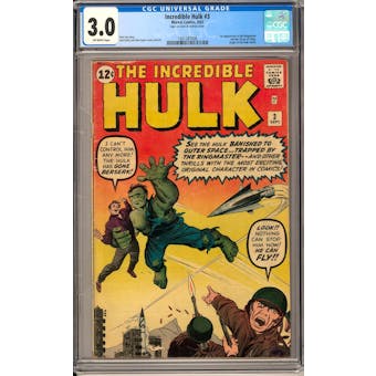 Incredible Hulk #3 CGC 3.0 (OW) *1301387006*