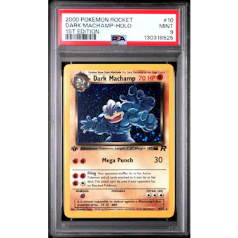 Pokemon Team Rocket 1st Edition Dark Machamp 10/82 PSA 9