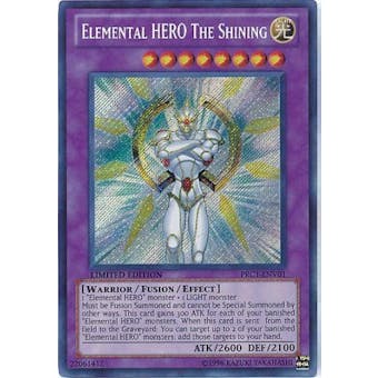 Yu-Gi-Oh Limited Edition Tin Single Elemental HERO The Shining Secret Rare PRC1